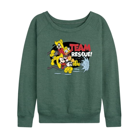 Disney - Firefighter Mickey & Friends - Team Rescue - Women's Lightweight French Terry Long Sleeve Shirt
