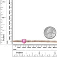 thumbnail image 4 of Gem Stone King 18K Rose Gold Plated Silver Pink Mystic Topaz and White Moissanite Tennis Bracelet for Women (5.33 Cttw, Gemstone Birthstone, Heart Shape 8MM, 7.25 inch), 4 of 6