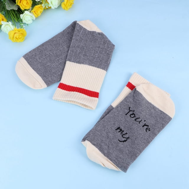 unbranded Calcetines De Oscuro Con De Letras Y Material Transpirable Para Uso Diario