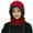 Red, variant on Morttic 2in1 Womens Winter Beanie Hat Scarf Hat Set Conjoined Neck Head Warmer Wrap Warm Winter Hats Neck Scarves(Black)