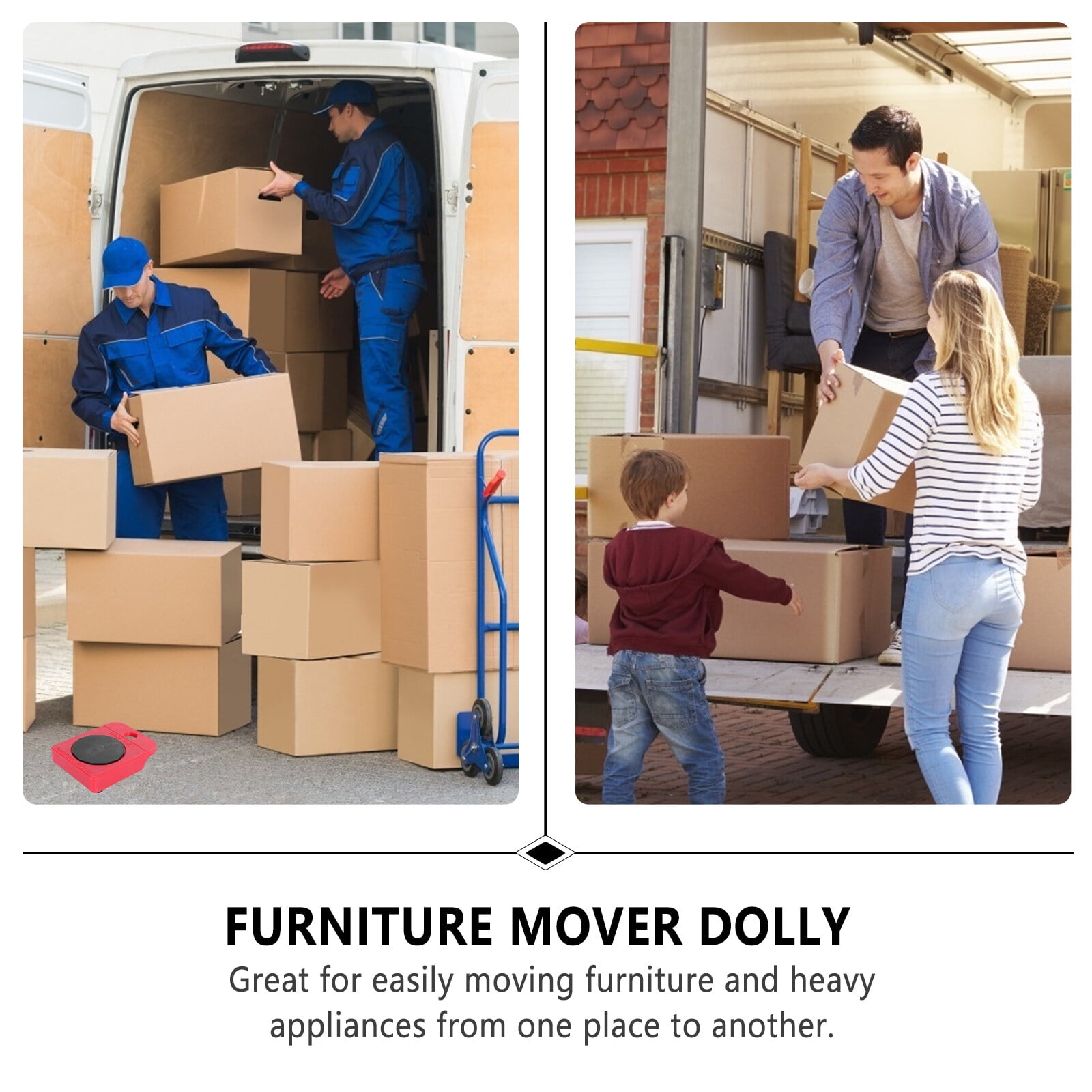 Raindrops 6 pcs Plastic Plate Wheel Mover Small Moving Furniture Dolly Furniture Movers