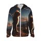 thumbnail image 1 of Fotbe Pyramid Desert Cat Chaqueta con Protección Solar UPF 50+ para Hombre y Mujer, Camisa con Capucha y Bolsillos-XX-Large, 1 of 7