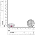 thumbnail image 6 of Gem Stone King 925 Sterling Silver Pink Tourmaline and Lab Grown Diamond Engagement Ring for Women | 1.52 Cttw | Round 5MM | Gemstone October Birthstone | Size 7, 6 of 6