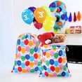 thumbnail image 4 of 2 Pcs Happy Birthday Drawstring Gift Bags 20 x 28 Inch Extra Large Baby Shower Bags Reusable Fabric Colorful Wrapping Pouches for Gender Reveal Supply Decor(Multicolor,Birthday Balloon), 4 of 6