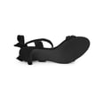 thumbnail image 5 of BLISSFUL STEP Women Open Toe Ankle Bow Tie Mid Heels Sandals Black 6, 5 of 7