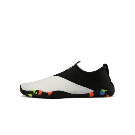 

Woobling Womens Mens Barefoot Quick Dry Water Shoes Yoga Beach Shoe Anti-Slip Athletic Fitness Surf White 9.5