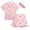 Pink Cherries, variant on Girls Pajamas Set Cozy Soft Button Down Sleep Shirt and Pajama Shorts for Girls 2 Piece