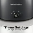 thumbnail image 4 of Hamilton Beach 3 Qt Slow Cooker, Stoneware Crock with Removable Pot, Black, 4 of 9