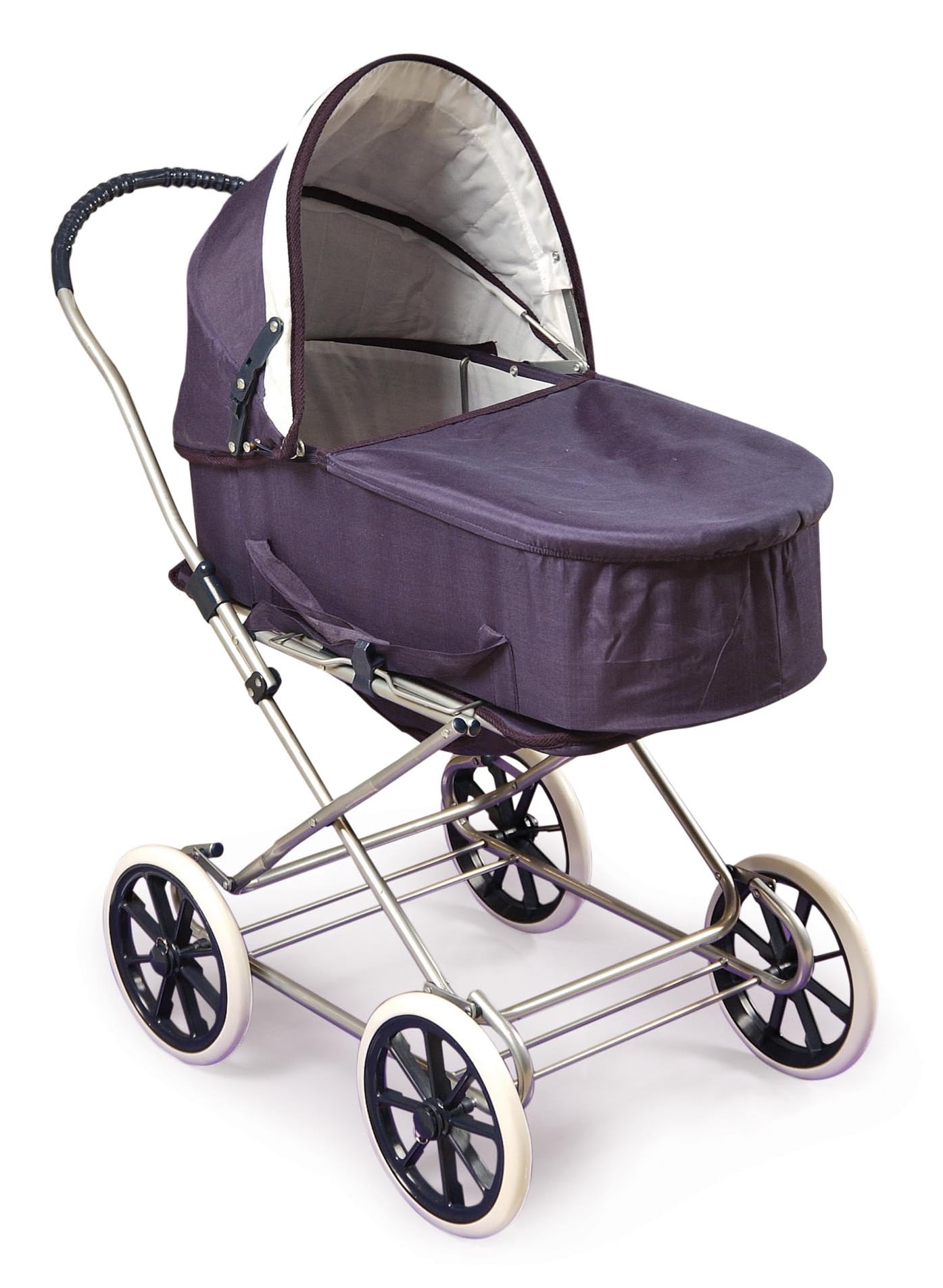 Fits American... Just Like Mommy 3-in-1 Doll Pram Pink with White Polka Dots 