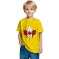 thumbnail image 4 of Lovzfmll Maple Leaf Print Short Sleeve Tee for Boys & Girls, Cute Casual Cotton Top for Kids, Loose Fit Blouse for Kids 4-5 Years, 4 of 9