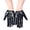 Black, variant on Elegant Enameled Short Gloves with Half Palms Design Breathable for Dancing Gloves