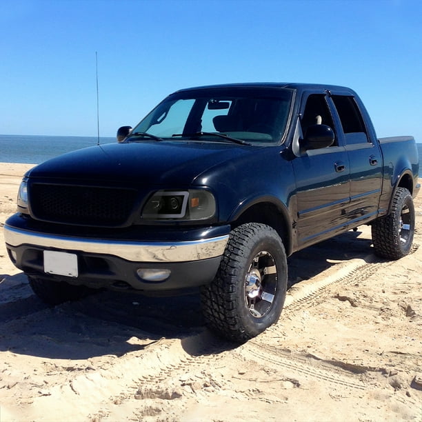 Black Housing Headlights Black Smoked Headlights Corner Signal Lights For 1997-2003 Ford F150 & Expedition - Set 1997-2003 F150 Expedition Lights - Foto 6