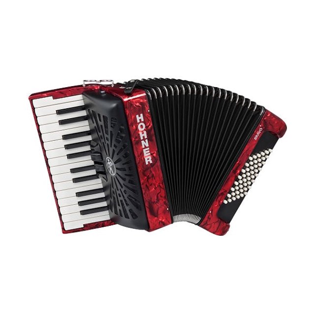 ACORDEON BRAVO II HOHNER 26 TECLAS 48 BAJOS ROJO A16532