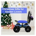 thumbnail image 3 of Alieon Garden Cart Rolling Stool with Four Wheels and Tool Bag, Stable Workseat Sturdy Cart Adjustable Seat Height and Direction, Gardening Helper, Dark Green, 3 of 8