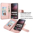 thumbnail image 6 of Samsung Galaxy S24 / S24 Plus / S24 Ultra Wallet Case, Luxury Cash Credit Card Slots Holder PU Leather Flip Cover [Detachable Magnetic Hard Case] & Kickstand & Wristlet Strap Cover, 6 of 8
