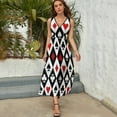 thumbnail image 3 of Gambling Casino Cards Womens Night Club Maxi Dress V Neck Sleeveless Bohemia Long Dresses, 3 of 9