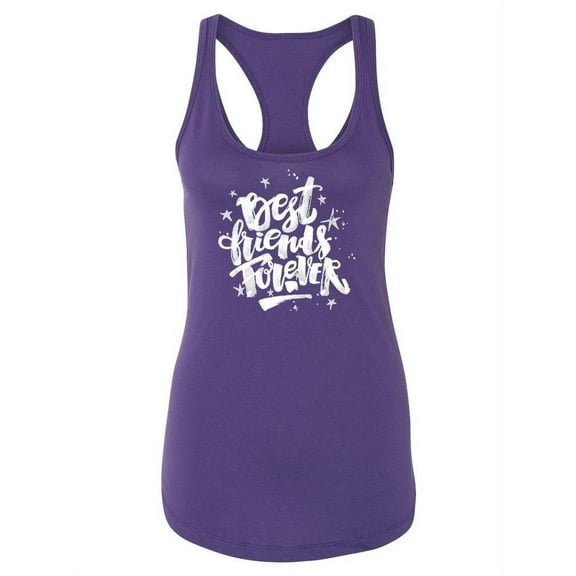 Friends Forever, Stars Quote Racerback Tank Women -Image by Shutterstock, Female Small