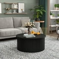 thumbnail image 5 of Round Coffee Tables for Living Room, Lift Top Coffee Table with Storage, Round Wood Center Table, 5 of 7