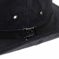 thumbnail image 3 of WITHMOONS Suede Indiana Jones Hat Outback Hat Fedora With Cord CD8858 (Navy), 3 of 5