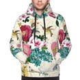 thumbnail image 4 of Bingfone Bird Butterfly Rose Men'S Drawstring Hoodie Long Sleeve Pocket Sweatshirts-4x-Large, 4 of 9