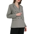 thumbnail image 4 of INSPIRE CHIC Women's Double Breasted Vintage Office Dressy Striped Suit Blazer XL 1, 4 of 5