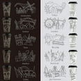 thumbnail image 3 of 70 Sets Disposable Coffee Cups with Lids, To Go Hot Coffee Cups, Durable Paper Cups with Lids, City Skyline Design, 3 of 5