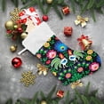 thumbnail image 6 of Coolnut 1PCS Christmas Stocking Cock Flowers Xmas Stockings Decoration for Family Holiday Party Ornaments Decor Fireplace, 17.7 x 12 Inch, 6 of 7