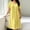 Yellow, variant on NominalSnug Womens Nightgown Scalloped Neck Short Sleeve Loose Midi Sleep Dress Loungewear