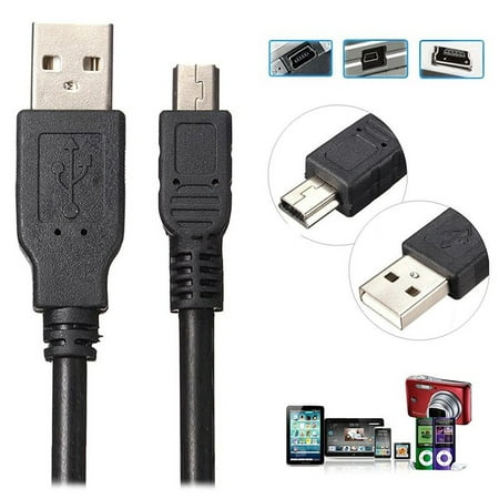 FREEDOMTECH Mini USB Cable USB 2.0 Type A to Mini B Cable Male Charging Cord for GoPro Hero 3+, Hero HD, PS3 Controller, CellPhones, MP3 Players, Dash Cam, Digital Camera, SatNav GPS Receiver PDAs
