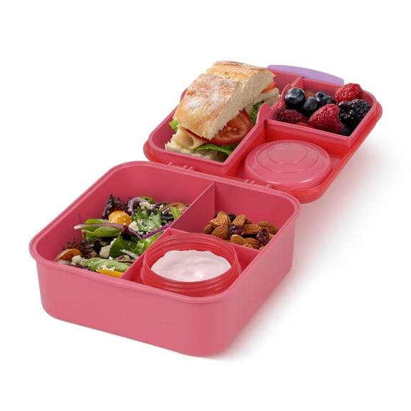 Rubbermaid Pack & Go Space Kitty Popsicle Pink 1.25 L Bento Cube, Food Storage Containers, Plastic Containers for Food