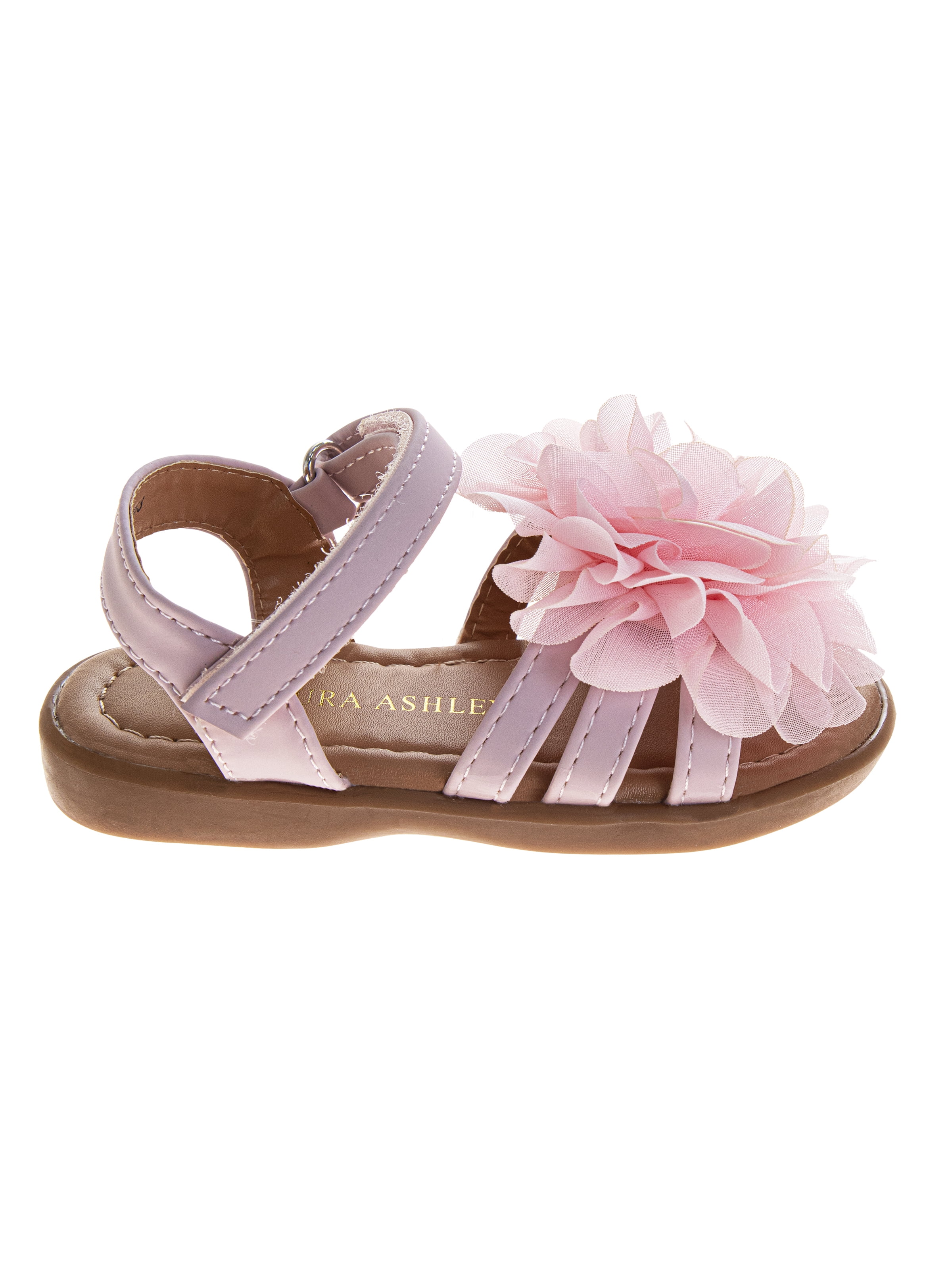 Laura Ashley Toddler and Little Girls Tulle Flower Sandals