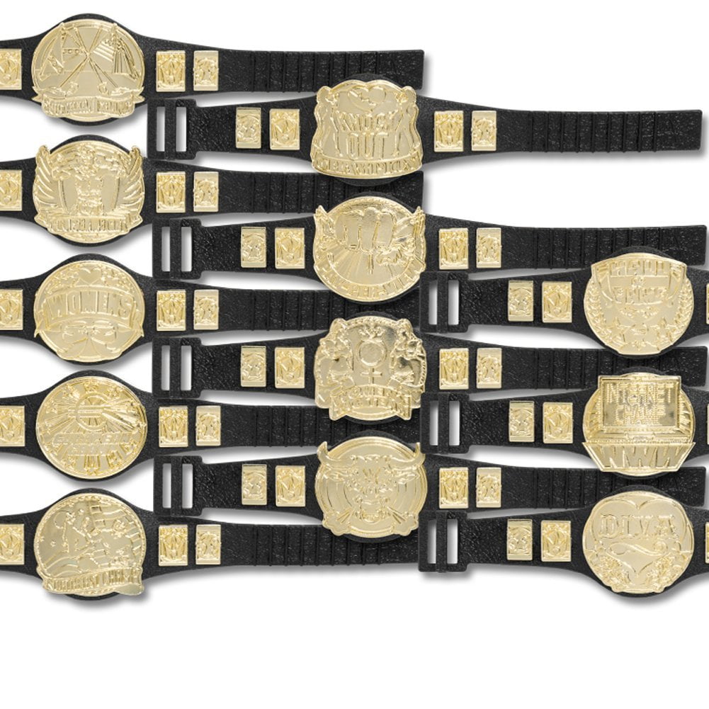 Set of all 12 Series 2 Action Figure Championship Belts for WWE Wrestling Figures - Walmart.com