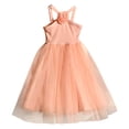 thumbnail image 2 of Huowey Toddler Baby Girls Tutu Dress Solid Color Sleeveless Spaghetti Strap Suspenders Dress Flowers Patchwork Tiered Princess Party Dance Birthday Clothes Breathable Summer Dresses,Pink,4-5 Years, 2 of 4