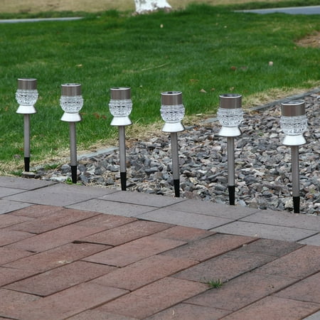 Gigalumi Solar Lights Outdoor Garden Led Light Landscape Pathway Gigalumi Solar Lights Outdoor Garden Led Light Landscape Pathway Stainless Steel 6 Pack Com