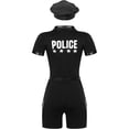 thumbnail image 6 of IWRICH Women's 5 Piece Role Sets Short Sleeve Jumpsuit Adult Cop Outfit for Halloween Navy XL, 6 of 6