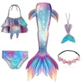 thumbnail image 1 of 5 unids/set niñas cola de sirena traje de baño niños sirena Ariel Cosplay disfraz fantasía playa Bikini-Set 1-110 Teléfono móvil Teléfono móvil Accesorios para teléfonos móviles, 1 of 5