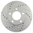 thumbnail image 2 of TRQ Front Performance Brake Rotors Set Premium G-Coated Cross Drilled & Slotted Fits Select 2004-2013 Mazda 3, 2 of 5