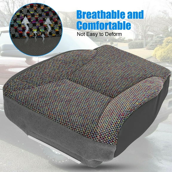 Kojem Driver Bottom Fabric Cloth Seat Cover for 1998-2002 Dodge Ram 1500 2500 3500 Laramie SLT Left