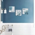 thumbnail image 4 of 3 Pieces Blue Bathroom Picture Wall Art Daisy Dahlia Floral Relax Soak Unwind Picture Print for Washroom Home Decor Ready to Hang 12x12inchx3pcs, 4 of 6