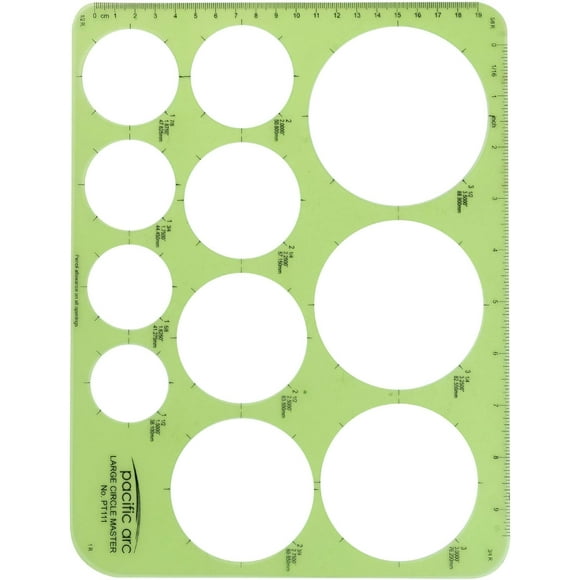 Template: Large Circle Master, 11 Circles, 1.5" to 3.5" 8.5" x 11"