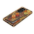 thumbnail image 3 of for Samsung Galaxy S24 Ultra Case, Plating Camera Frame Vintage Flower Premium PU Leather Back Case with Card Slot Kickstand Military Grade Drop Protection Shockproof for S24 Ultra, Yellow, 3 of 5