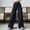 Black, variant on Women's Cargo Hiking Pants High Waist Elastic Straight Leg Pants Multi-pocket Work Pants Gray Size XS