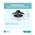 thumbnail image 4 of ventilador de techo decorativo vallonia 19" led integrado para interior negro, 4 of 8
