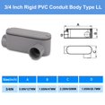 thumbnail image 3 of Cuerpo de conduit CKVIHAV de PVC rígido tipo LL de 3/4" - paquete de 4, gris, 3 of 7