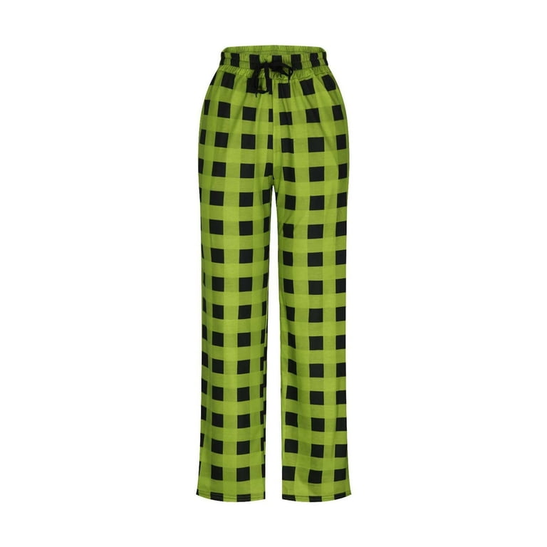 PURJKPU Men Pajama Pants Ultra Soft Fleece Sleep Lounge Pants Loose Sport Plaid Pajama Pants for Men Home Pj Trousers Army Green S Walmart