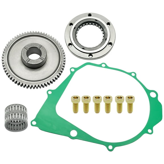 M MATI Starter Starting Clutch One Way Gear Bearing Gasket for Yamaha Warrior Raptor Big Bear 350 Kodiak 400 Moto-4 350