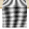 thumbnail image 2 of Lush Decor Gingham Check Yarn Dyed Table Runner Off White and Black, Single, 13" x 72", 2 of 7