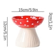 thumbnail image 5 of Mushroom Cat Bowl Resin Raised Cat Feeder Water Dish Pets Outdoor Garden Decor Gift, 5 of 5