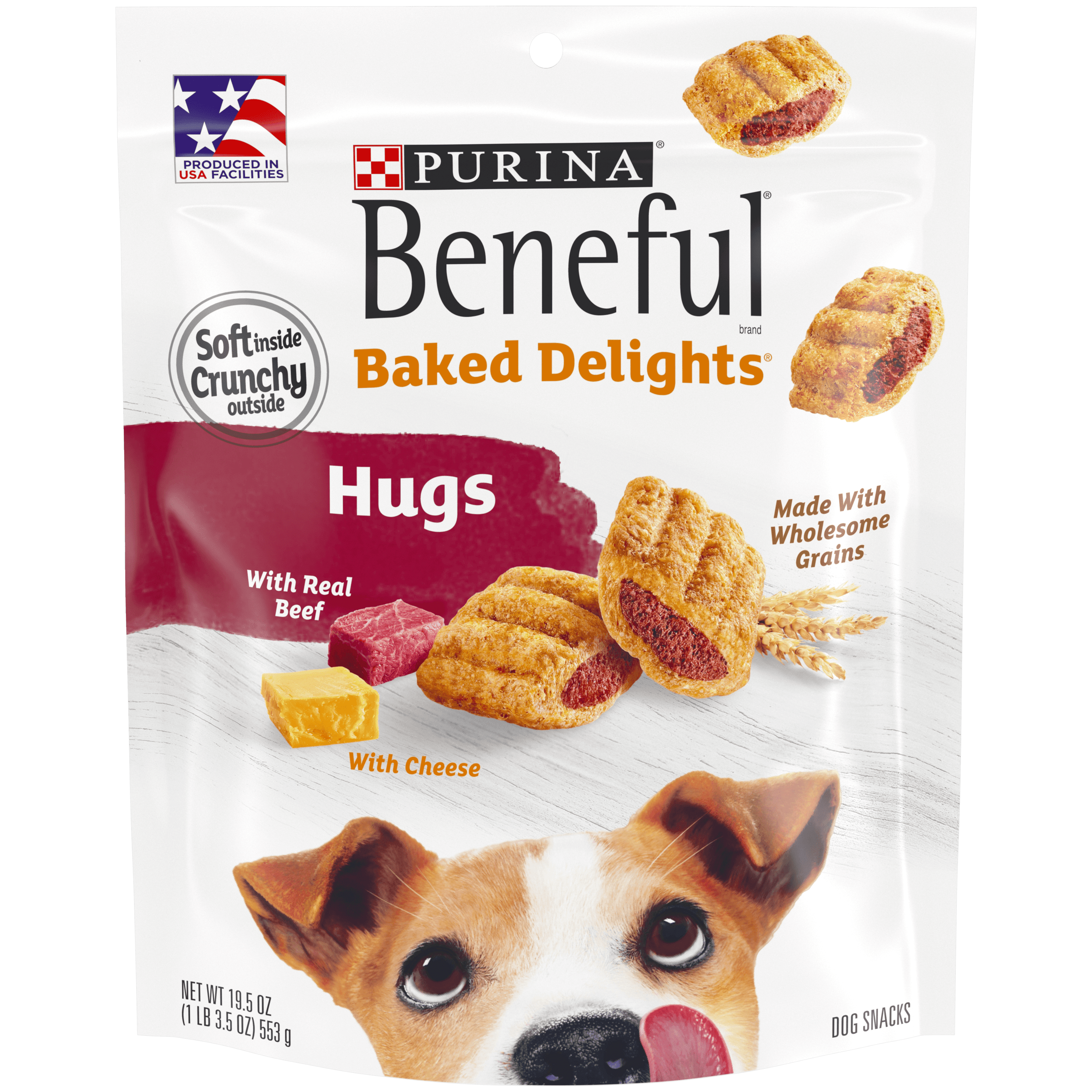 Purina Beneful Dog Treats, Baked Delights Hugs With Real Beef & Cheese