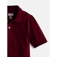 thumbnail image 2 of Wonder Nation Boys School Uniform Pique Polo Shirt with Short Sleeves, Size 4-18, 2 of 3